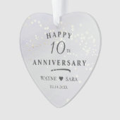 10e aluminium bruiloft Jubileum Ornament (voorkant)