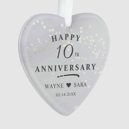 10e aluminium bruiloft Jubileum Ornament (voorkant)