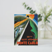 10e Automobile Rally de Monte Carlo Briefkaart (Staand voorkant)