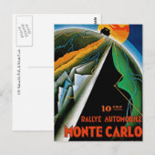 10e Automobile Rally de Monte Carlo Briefkaart (Voorkant / Achterkant)