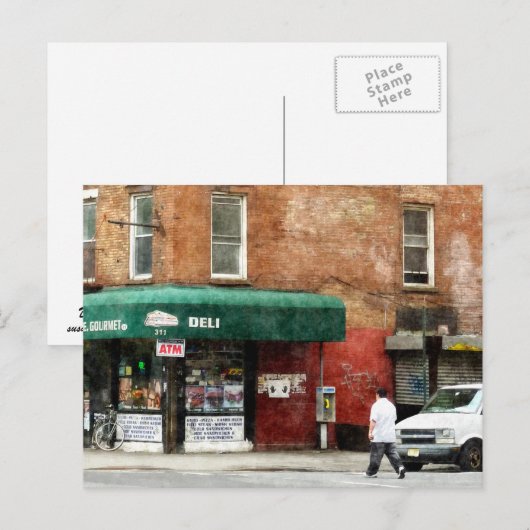 10e Ave. Deli in Manhattan Briefkaart (Voorkant / Achterkant)