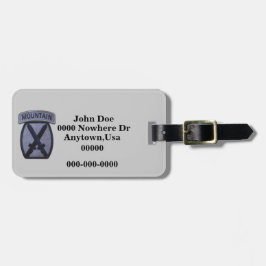 10e bagagelabel voor patches voor bergstreken