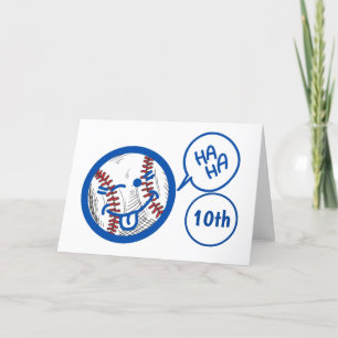 "10e" BASEBALL-HUMOR EN EEN BIRTHDAY-HUMOR Kaart
