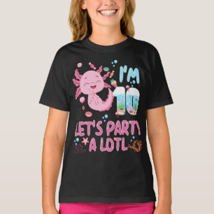 10e ben ik 10e verjaardag Girl Axolotl Lover Gifts T-shirt