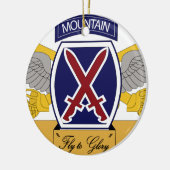 10e Berg divisie Luchtvaart (AVN) Keramisch Ornament (Links)