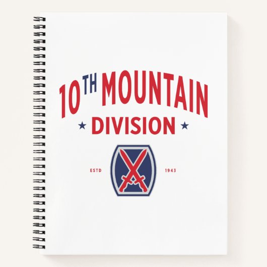 10e bergafdeling "Bergbeklimmer" Badge Notitieboek (Voorkant)