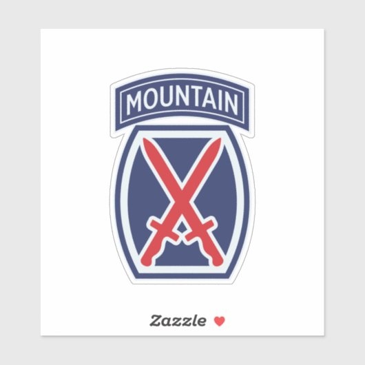 10e bergafdeling "Bergbeklimmer" Badge Sticker (Vel)