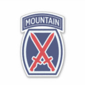 10e bergafdeling "Bergbeklimmer" Badge Sticker (Voorkant)