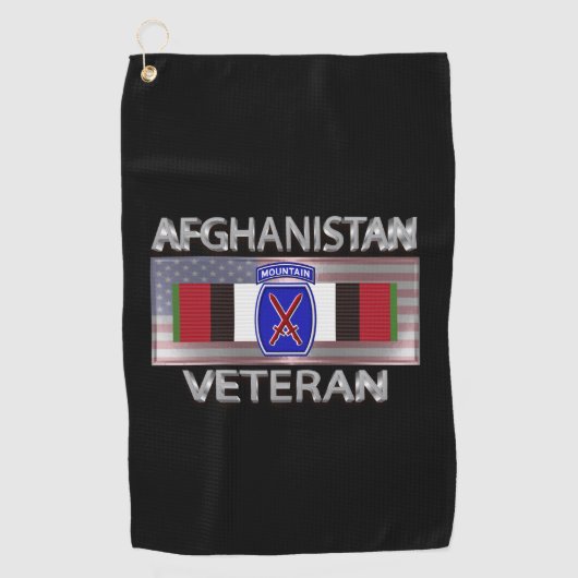 10e bergdivisie Afghanistan Veteraan Golfhanddoek (Voorkant)