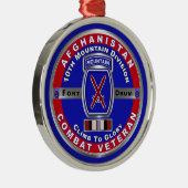 10e bergdivisie Afghanistan Veteraan Metalen Ornament (Rechts)