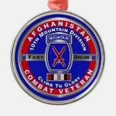 10e bergdivisie Afghanistan Veteraan Metalen Ornament (Voorkant)