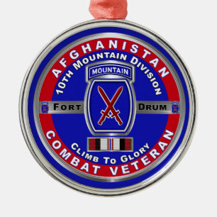 10e bergdivisie Afghanistan Veteraan Metalen Ornament