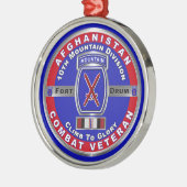 10e bergdivisie Afghanistan Veteraan Metalen Ornament (Links)