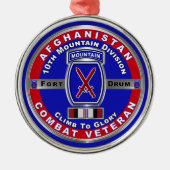 10e bergdivisie Afghanistan Veteraan Metalen Ornament (Voorkant)