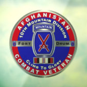 10e bergdivisie Afghanistan Veteraan Raamsticker (Vel 3)