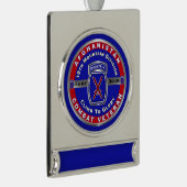 10e bergdivisie Afghanistan Veteraan Verzilverd Banner Ornament (Rechts)