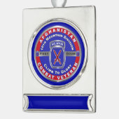 10e bergdivisie Afghanistan Veteraan Verzilverd Banner Ornament (Links)
