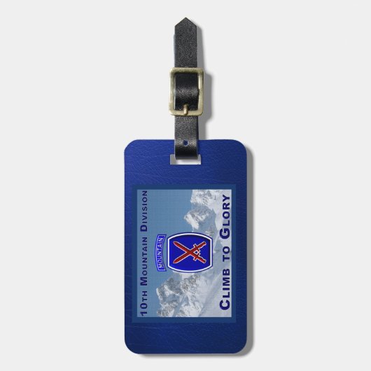 10e bergdivisie bagagelabel (Voorkant verticaal)