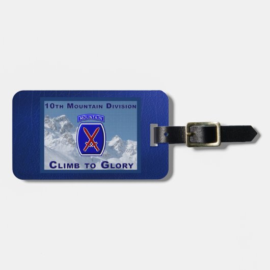 10e bergdivisie bagagelabel (Voorkant horizontaal)