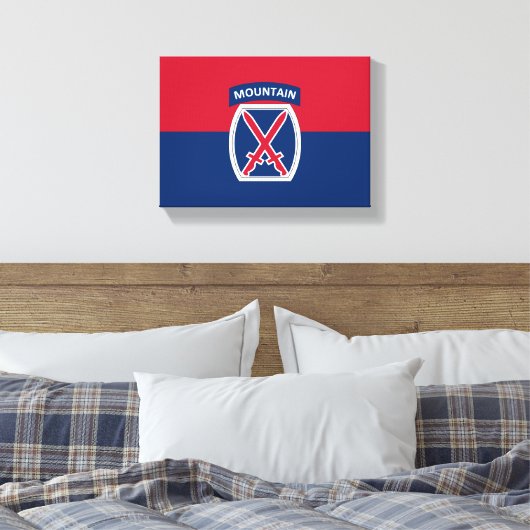 10e bergdivisie canvas afdruk (Insitu (Slaapkamer))