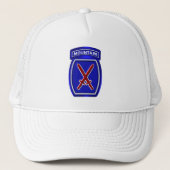 10e bergdivisie Cool Blue Metallic Trucker Pet (Voorkant)