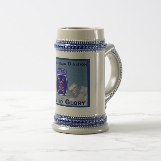 10e bergdivisie Gift Stein Bierpul (Voorkant rechts)