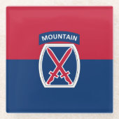 10e bergdivisie glazen onderzetter (Voorkant)