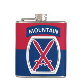 10e bergdivisie heupfles (Voorkant)