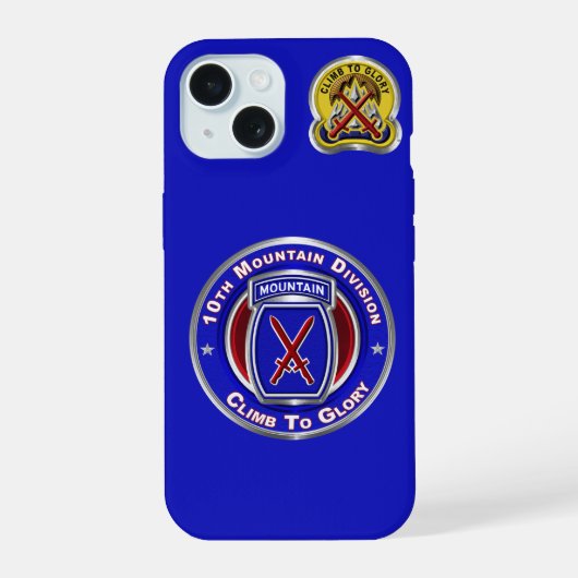 10e bergdivisie iPhone 15 case (Achterkant)