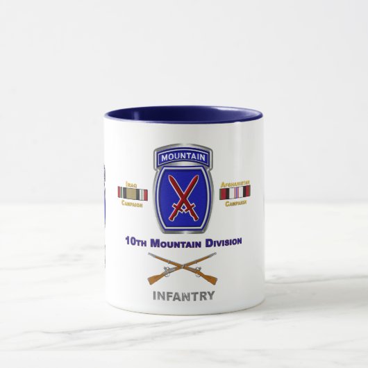 10e Bergdivisie Irak & Afghanistan Veteraan Mok (Midden)