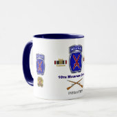 10e Bergdivisie Irak & Afghanistan Veteraan Mok (Voorkant links)