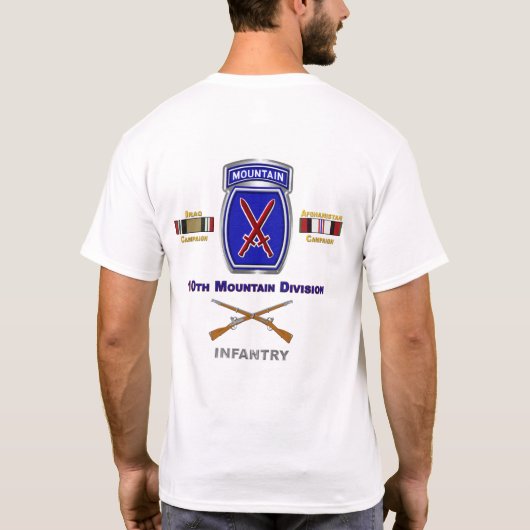 10e bergdivisie Irak en Afghanistan Veteraan T-shirt (Achterkant)