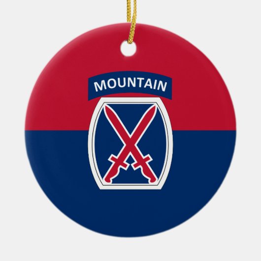 10e bergdivisie keramisch ornament (Voorkant)