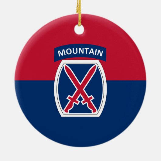 10e bergdivisie keramisch ornament (Achterkant)