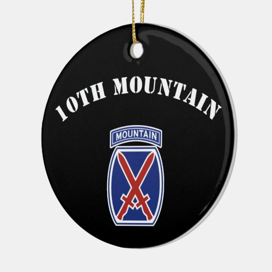 10e bergdivisie keramisch ornament (Links)