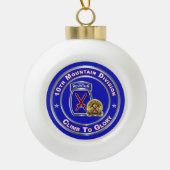 10e bergdivisie keramische bal ornament (Voorkant)