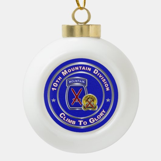 10e bergdivisie keramische bal ornament (Voorkant)