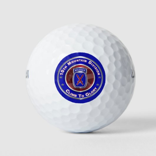 10e bergdivisie “Klim naar de roem” Golfballen (Voorkant)