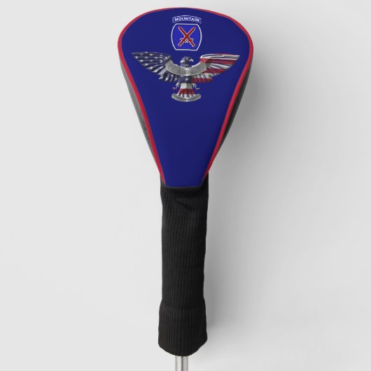 10e bergdivisie ”Klim naar de roem” Golfheadcover (Voorkant)