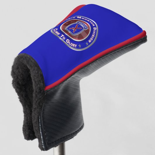 10e bergdivisie ”Klim naar de roem” Golfheadcover (3/4 voorkant)