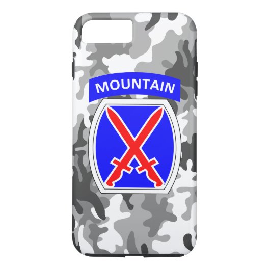 10e bergdivisie "Klim naar glorie" Camo Case-Mate iPhone Case (Achterkant)