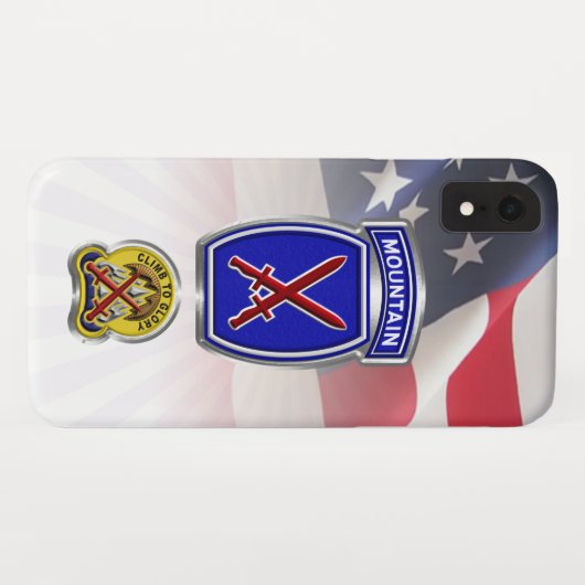 10e bergdivisie"Klim naar glorie" Case-Mate iPhone Case (Achterkant (horizontaal))