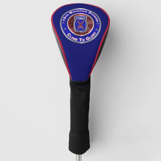 10e bergdivisie "Klim naar glorie" Golfhoofd  Golfheadcover (Voorkant)