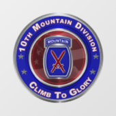 10e bergdivisie "Klim naar glorie" Raamsticker (Vel)