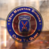 10e bergdivisie "Klim naar glorie" Raamsticker (Vel 2)