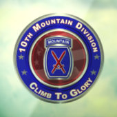 10e bergdivisie "Klim naar glorie" Raamsticker (Vel 3)