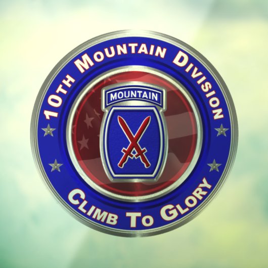 10e bergdivisie "Klim naar glorie" Raamsticker (Vel 3)