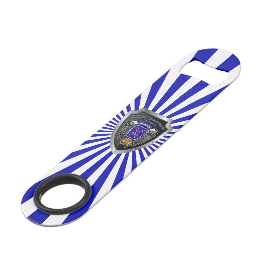 10e bergdivisie "Klim naar glorie" Speed Flessenopener (Voorkant Gekanteld)