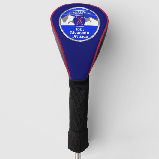 10e bergdivisie"Klim naar Wereldbol in de glorie" Golfheadcover (Voorkant)