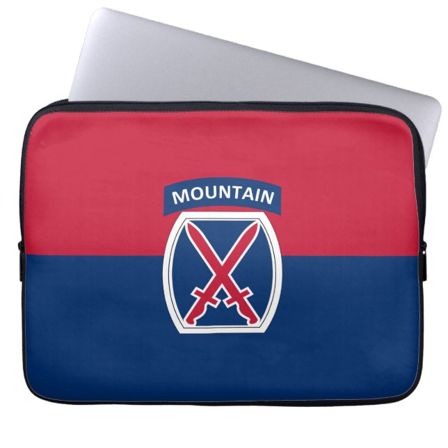 10e bergdivisie laptop sleeve (Voorkant)